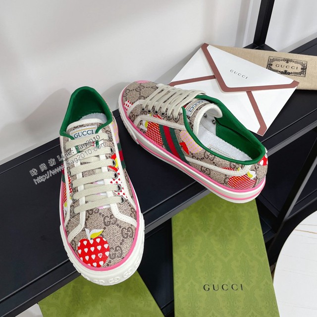 gucci古馳1977經典系列情侶款帆布鞋 2021火爆推薦款低幫男女款板鞋 dx3280